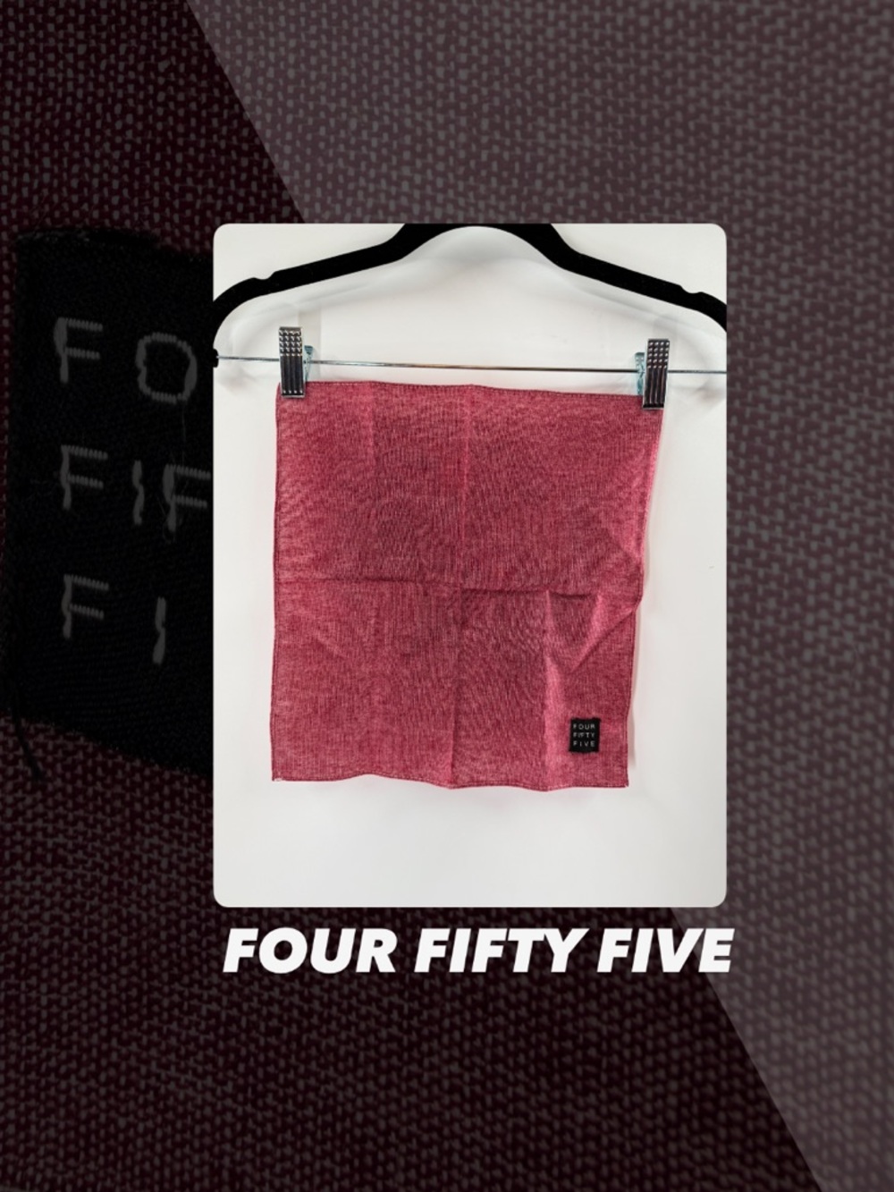 EUC Four Fifty Five Red Heathered Pocket Square